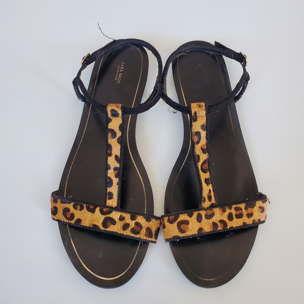 ZARA basic animal print sandals - Picture 2 of 12